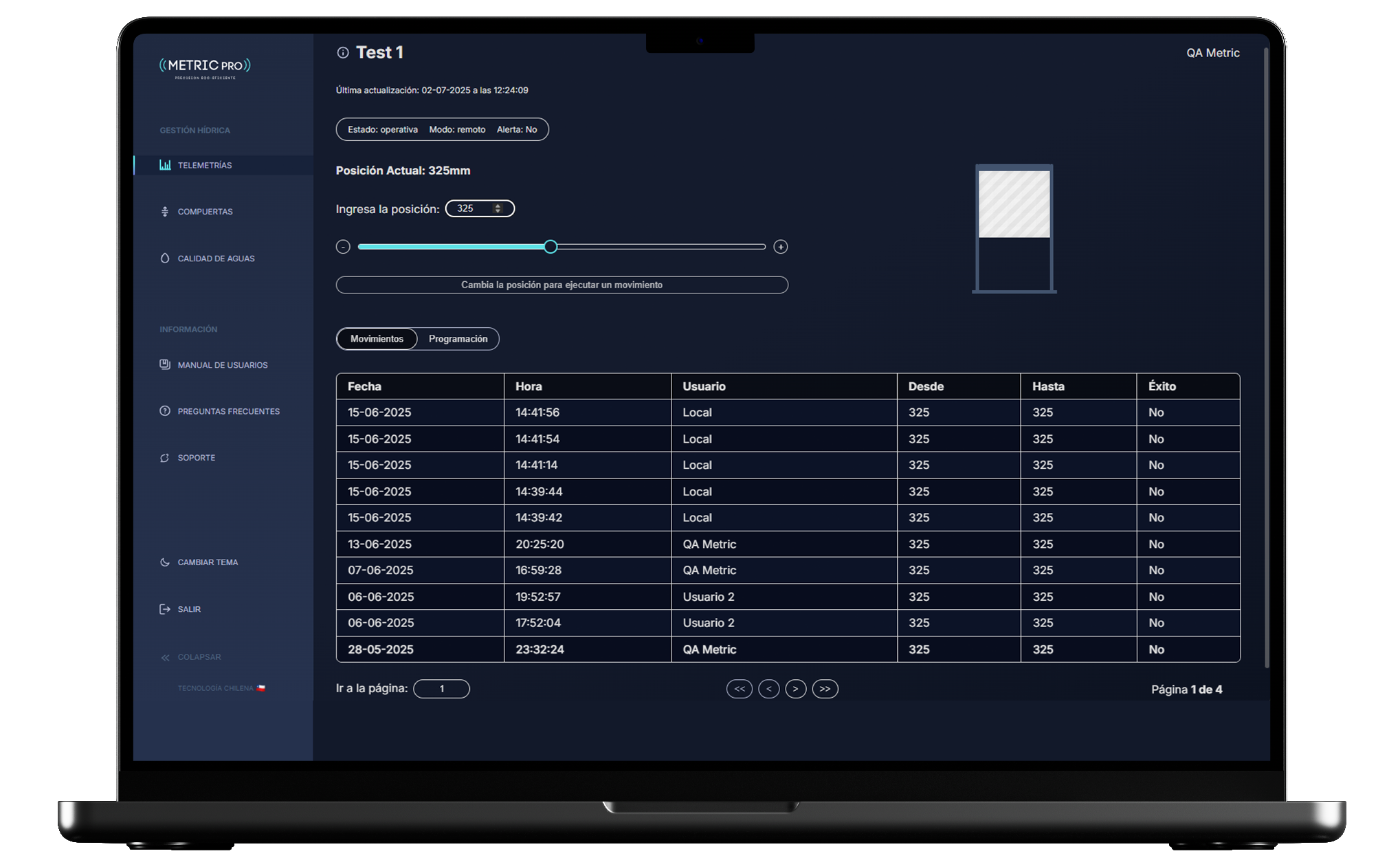 Elemento gráfico donde se ve una computador con un teléfono celular con unos engranajes al rededor, estos equipos están visualizando una plataforma de gestión de compuertas