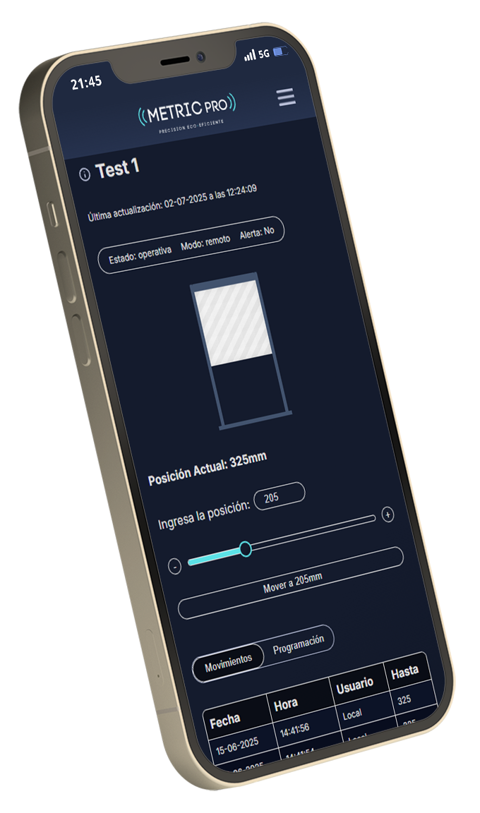 Plataforma en teléfono